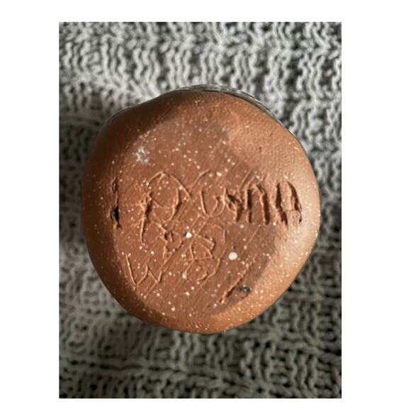 Heavy Handmade Pottery Vase - Picture 4 of 6